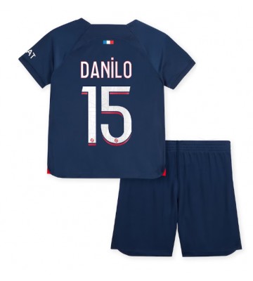 Maillot de foot Paris Saint-Germain Danilo Pereira #15 Domicile enfant 2023-24 Manches Courte (+ pantalon court)